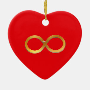 Golden Infinity Symbol Keramik Ornament