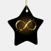 Golden Infinity Symbol Keramik Ornament (Rechts)