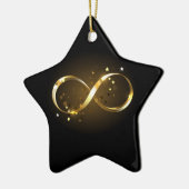 Golden Infinity Symbol Keramik Ornament (Links)