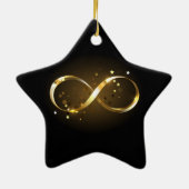 Golden Infinity Symbol Keramik Ornament (Hinten)
