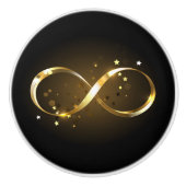 Golden Infinity Symbol Keramikknauf (Vorderseite)