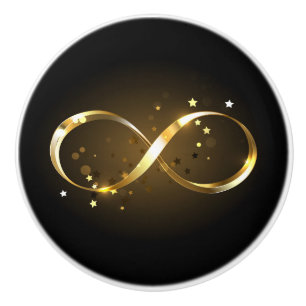 Golden Infinity Symbol Keramikknauf