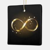 Golden Infinity Symbol Keramikornament (Links)