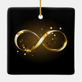 Golden Infinity Symbol Keramikornament (Rückseite)
