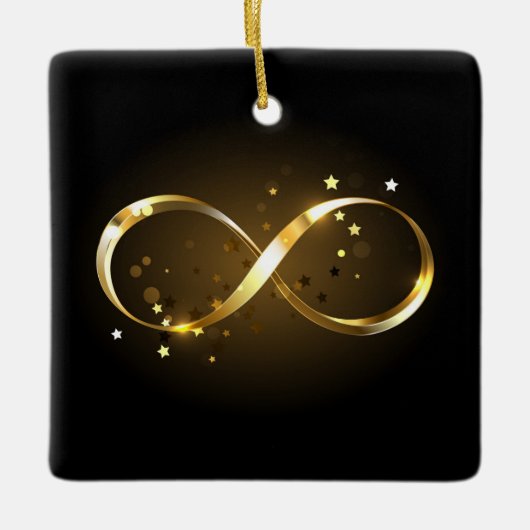 Golden Infinity Symbol Keramikornament (Vorderseite)