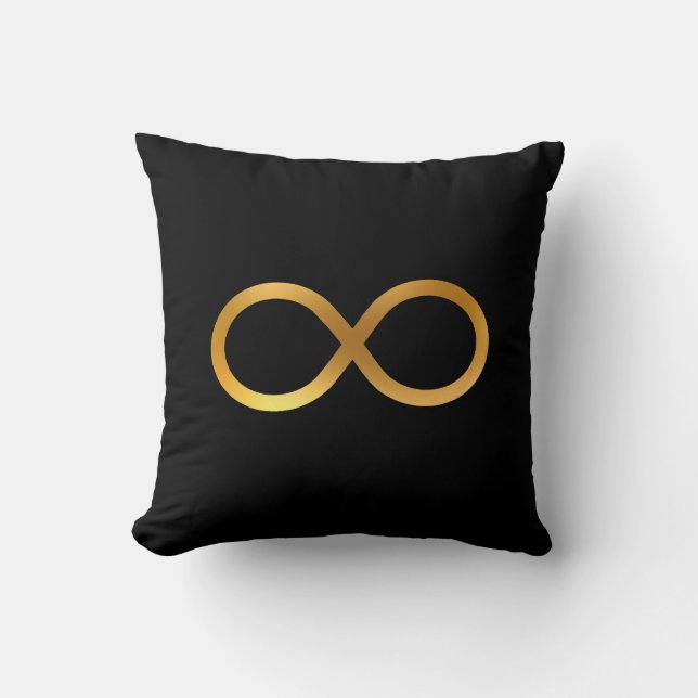 Golden Infinity Symbol Kissen (Vorderseite)