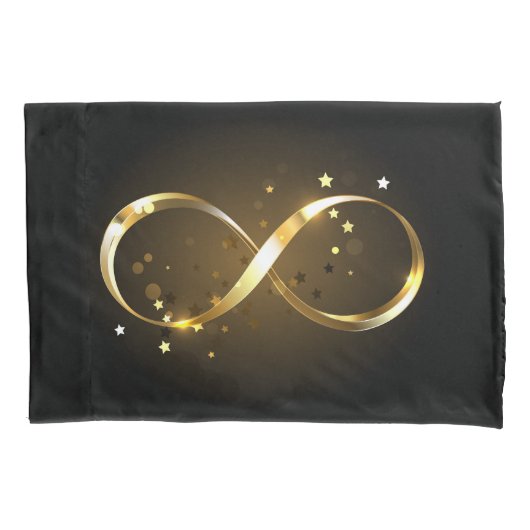 Golden Infinity Symbol Kissenbezug (Vorderseite)