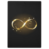 Golden Infinity Symbol Klemmbrett (Rückseite)