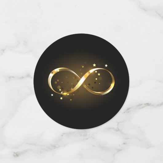Golden Infinity Symbol Konfetti (Klein Vorderseite)