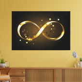 Golden Infinity Symbol Leinwanddruck (Insitu (Wohnzimmer))