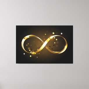 Golden Infinity Symbol Leinwanddruck