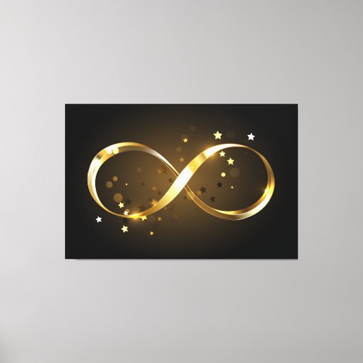 Golden Infinity Symbol Leinwanddruck (Vorderseite)
