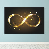 Golden Infinity Symbol Leinwanddruck (Insitu (Holzboden))