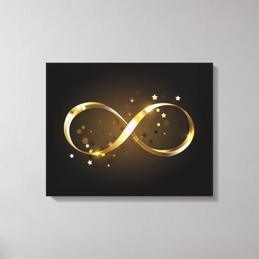 Golden Infinity Symbol Leinwanddruck (Vorderseite)