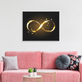 Golden Infinity Symbol Leinwanddruck (Insitu (Wohnzimmer))