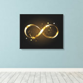 Golden Infinity Symbol Leinwanddruck (Insitu (Holzboden))