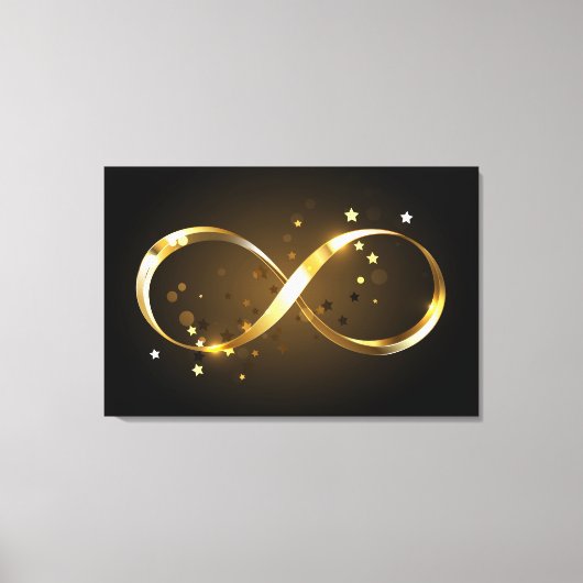 Golden Infinity Symbol Leinwanddruck (Vorderseite)