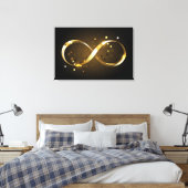 Golden Infinity Symbol Leinwanddruck (Insitu (Schlafzimmer))