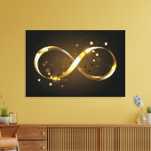 Golden Infinity Symbol Leinwanddruck (Insitu (Wohnzimmer))