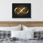 Golden Infinity Symbol Leinwanddruck (Insitu (Schlafzimmer))