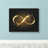 Golden Infinity Symbol Leinwanddruck (Insitu (Holzboden))