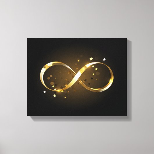 Golden Infinity Symbol Leinwanddruck (Vorderseite)
