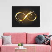 Golden Infinity Symbol Leinwanddruck (Insitu (Wohnzimmer))