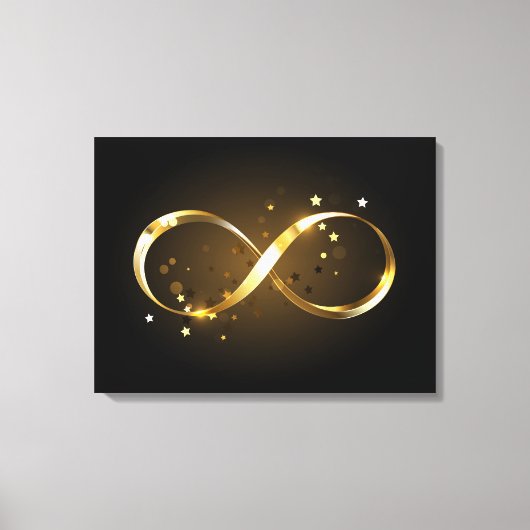 Golden Infinity Symbol Leinwanddruck (Vorderseite)