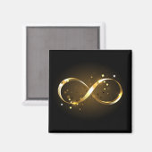 Golden Infinity Symbol Magnet (Vorderseite/Rückseite)