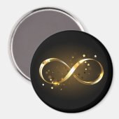 Golden Infinity Symbol Magnet (Vorderseite/Rückseite)