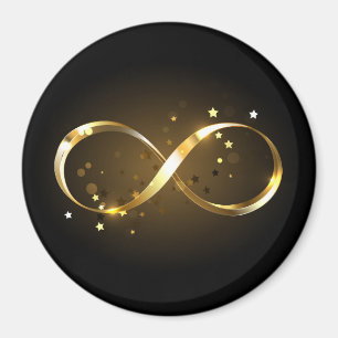 Golden Infinity Symbol Magnet