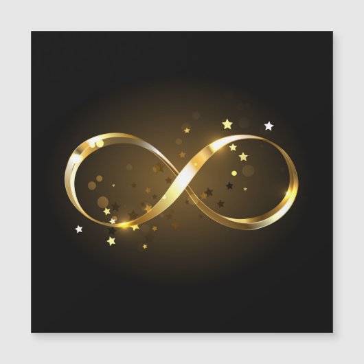 Golden Infinity Symbol Magneteinladung (Vorderseite)