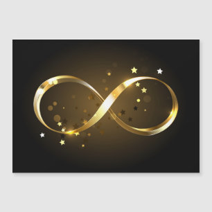 Golden Infinity Symbol Magneteinladung