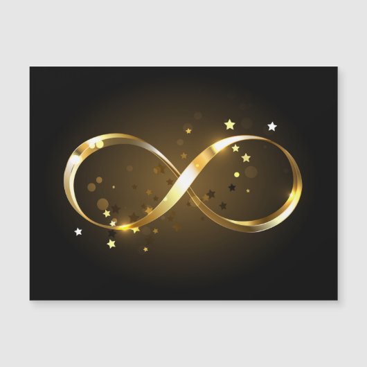 Golden Infinity Symbol Magneteinladung (Vorderseite)