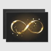 Golden Infinity Symbol Magneteinladung (Vorne/Hinten)