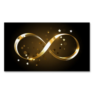 Golden Infinity Symbol Magnetische Visitenkarte