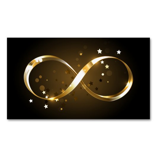 Golden Infinity Symbol Magnetische Visitenkarte (Vorderseite)