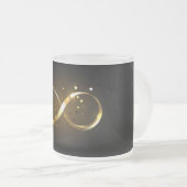 Golden Infinity Symbol Mattglastasse (VorderseiteRechts)