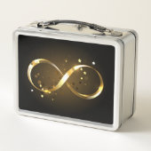 Golden Infinity Symbol Metall Brotdose (Rückseite)