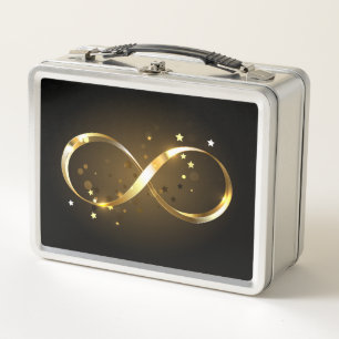 Golden Infinity Symbol Metall Brotdose