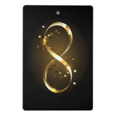 Golden Infinity Symbol Mini Klemmbrett (Rückseite)