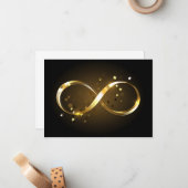 Golden Infinity Symbol Mitteilungskarte (Vorderseite/Rückseite Beispiel)