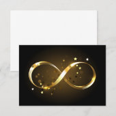 Golden Infinity Symbol Mitteilungskarte (Vorne/Hinten)