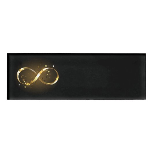 Golden Infinity Symbol Namenschild (Vorderseite)