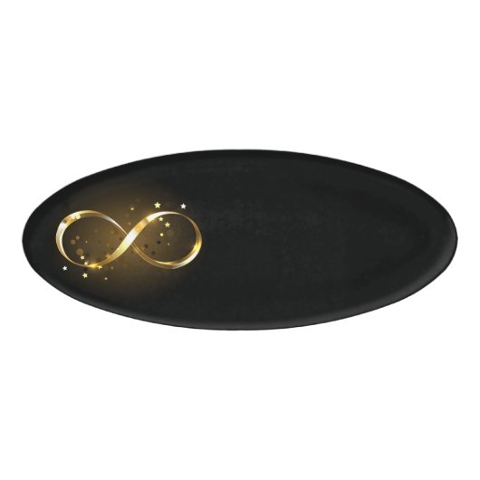 Golden Infinity Symbol Namenschild (Vorderseite)