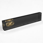 Golden Infinity Symbol Namensplakette