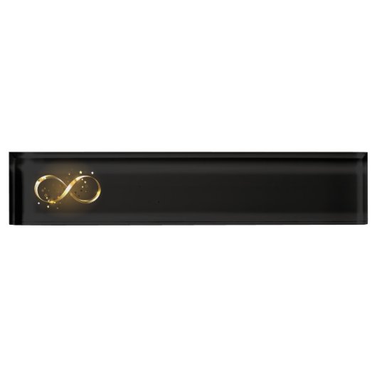 Golden Infinity Symbol Namensplakette (Vorderseite)