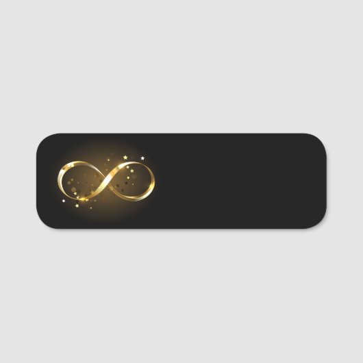 Golden Infinity Symbol Namensschild (Vorderseite)