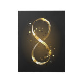 Golden Infinity Symbol Notizblock (Rotiert)