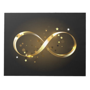 Golden Infinity Symbol Notizblock